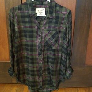 NWT Arizona Jeans Co Boyfriend Fit Plaid Flannel